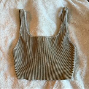 🚫 SOLD 🚫 Babaton Ribbed Beige Crop Top